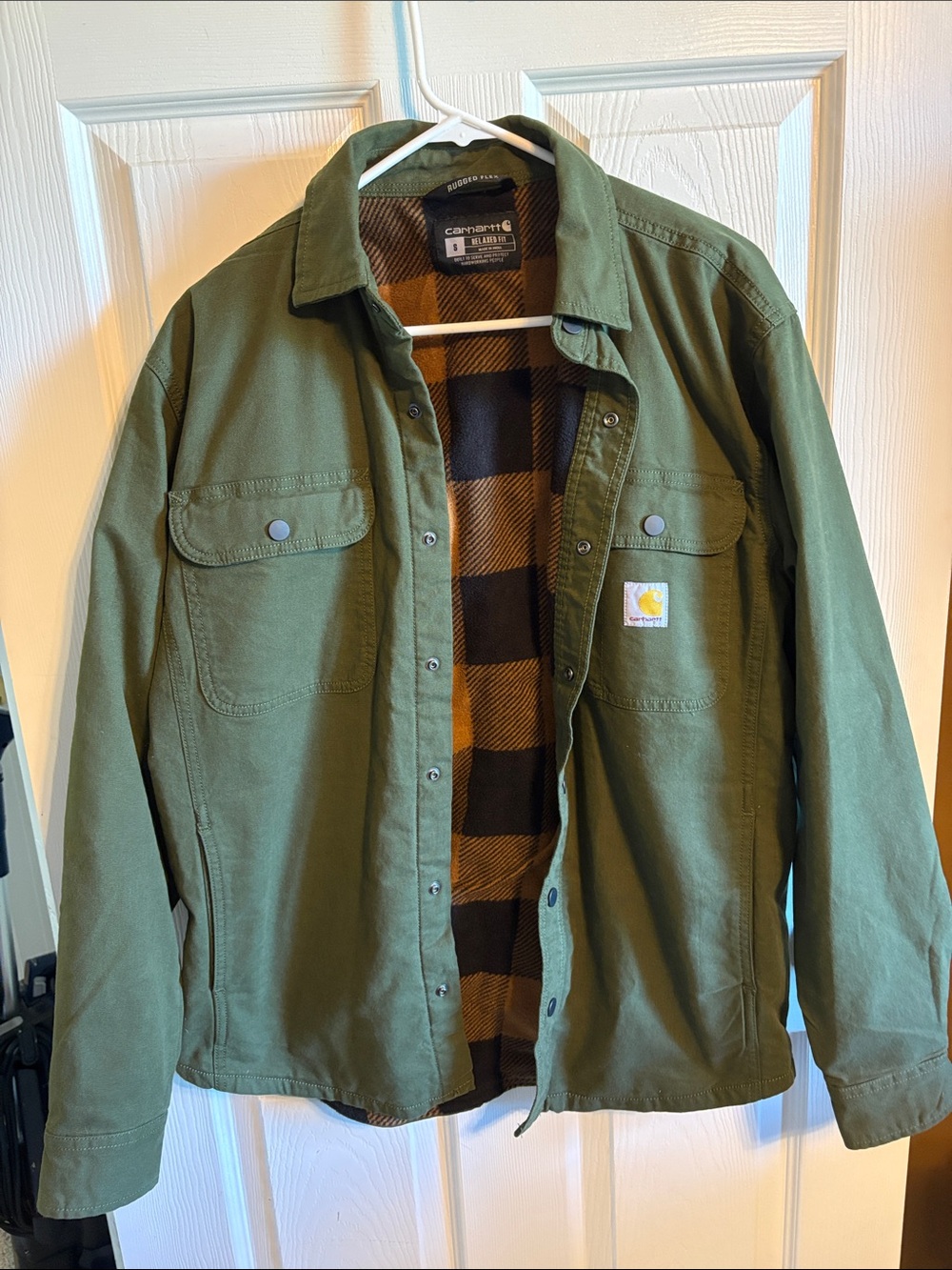 Carhartt Olive Green Lightweight Work Shirt Jacket